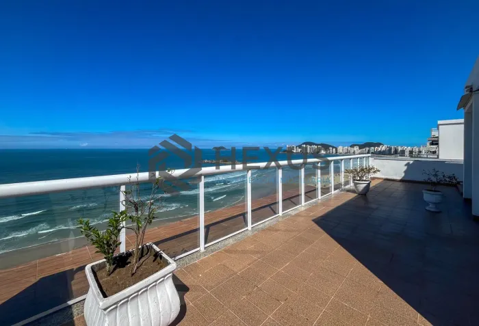 Cobertura dúplex frente mar com 500 mts e vaga, Pitangueiras, Guarujá, SP