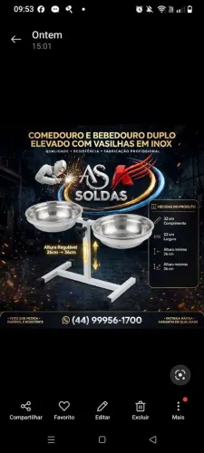 Suporte duplo elevado para pet comedouro e bebedouro duplo com vasilhas de inox 