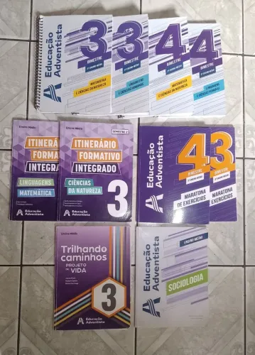 Livros colégio Adventista, 3º Ano do Ensino Médio (Usados) do 2 Semestre COMPLETO 