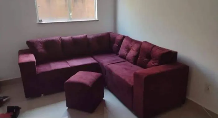, sofa de canto a pronta entrega + puff de brinde promoção aproveite ?