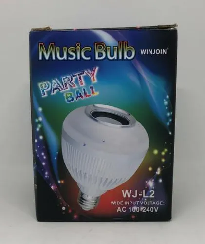 Lâmpada Led Musical Music Bulb Bluetooth 12w Com Controle Nova na Caixa