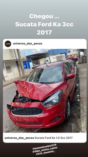 Sucata Ford Ka 1.0 3cc 2017