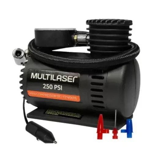 Mini Compressor de Ar 12V 250 PSI 3 Bicos