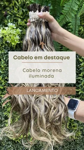 Cabelo humano indiano de 55,65 e 75cm