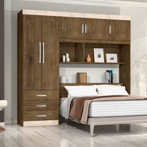 Quarto modulado casal com cabeceira ZAP *