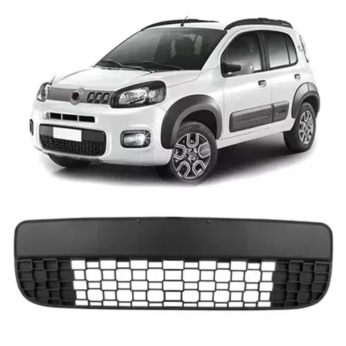 Grade Parachoque Fiat Uno Novo 2015 / 2016 - Central Preto - Fipparts
