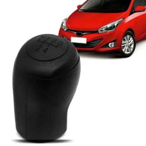 Bola de Câmbio Hyundai HB20 1.6 2012 à 2019 5M - Preta Gravada - N900503