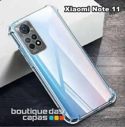 Capa tpu transparente borda anti impacto Para Xiaomi Redmi Note 11 4g