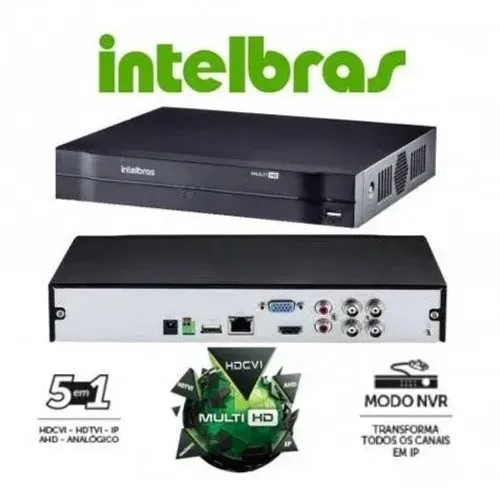 Dvr Stand Alone Intelbras 4 Canais 1104 Hdcvi 720p 1080p Tríbrido 5 Em 1