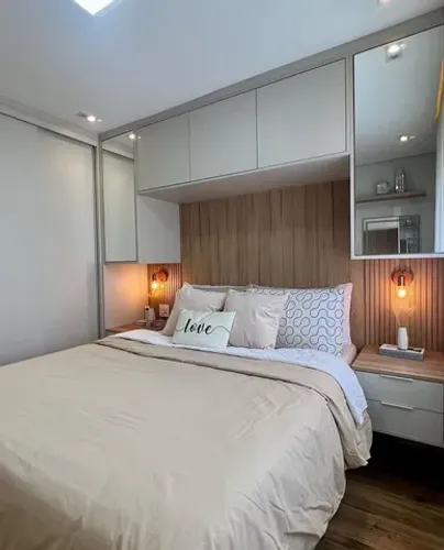 Cama e guarda roupas planejado sob medida 
