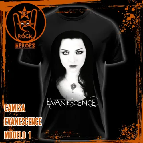 Camisa Evanescence Adulto 100% Algodão com Estampa em Alta Definição