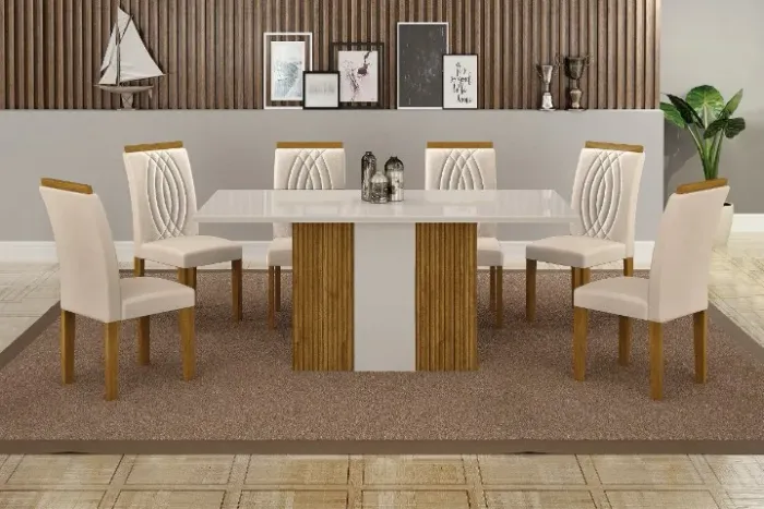 Mesa 6 Cadeiras 80x160 Justro
