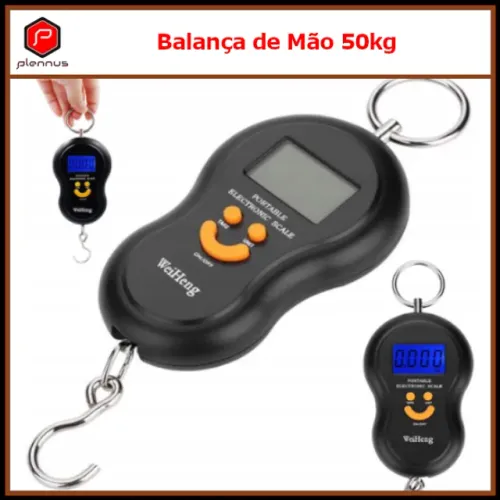 Balança de Mão Digital Portátil De Mão gancho Até 50kg Para Mala Bagagem Pesca z129