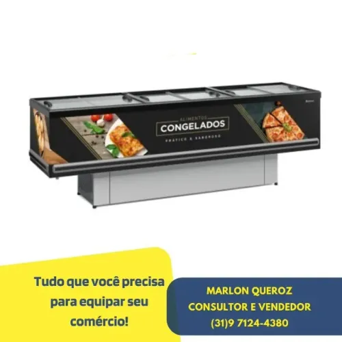 Ilha de Congelados Gelopar 3 Metros Adesivada 220v