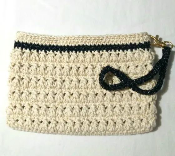 bolsa de crochê estilo carteira nova