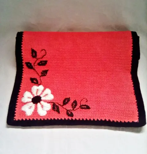 Tapete de crochê retangular