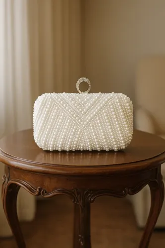 Bolsa de Mão Pérolas Clutch de Festa Madrinha Casamento Ano Novo Formatura etc