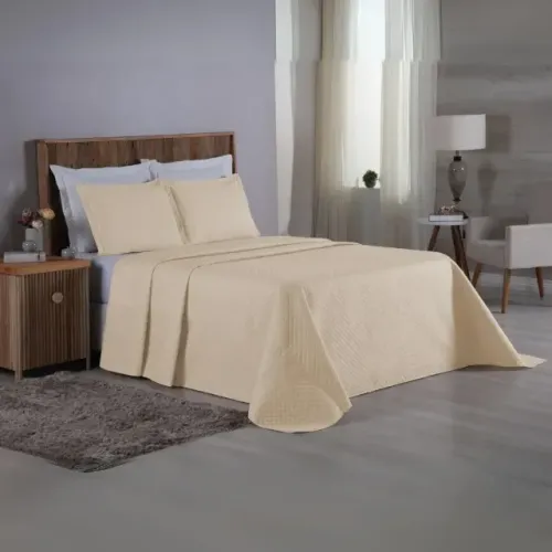 Cobre Leito Cama Casal Amarelo Banana