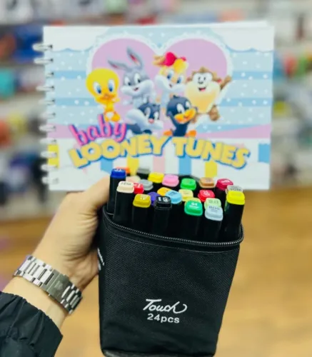 Canetinhas Touch + Livrinho Looney Tunes