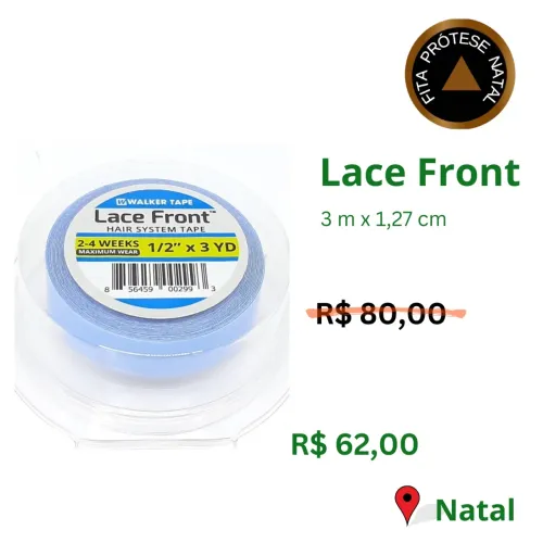 Fita Lace Front Walker Tape 1/2" x 3 YD fita azul prótese capilar e lace front