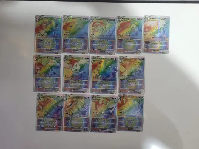 Lote de 13 cards rainbow PROXY