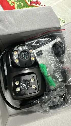 Câmera PTZ de lente dupla ao ar livre, P2P, iCSee, 4K, 8MP HD, WiFi, 4MP Lacrado