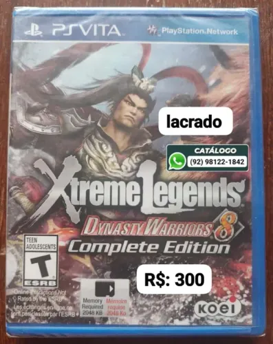 Dynasty Warriors 8 Xtreme Legenda Complete Edition LACRADO = R$: 300