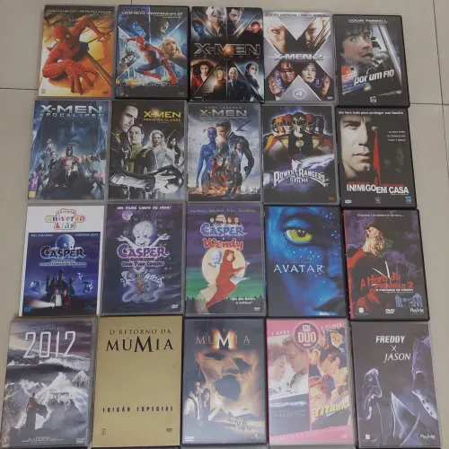 Lote Dvd filmes Gaspar Power Rangers X men Avatar múmia lobisomem jam Titanic...