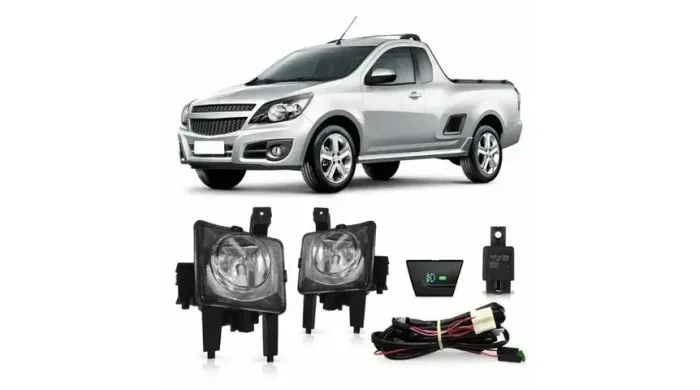 Kit farol de milha Neblina Auxiliar Chverolet Montana / Ágile
