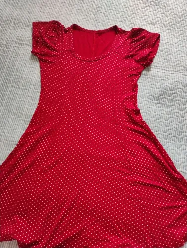 Vestido Poá Vermelho Feminino