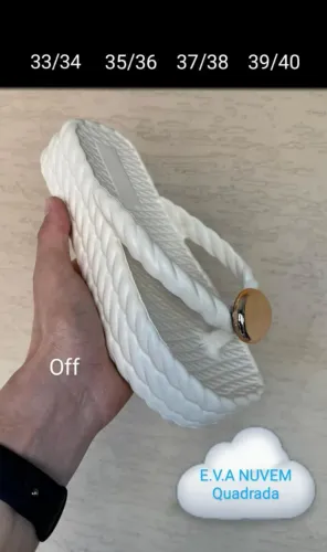 Chinelo Feminino Nuvem botão Confortável
