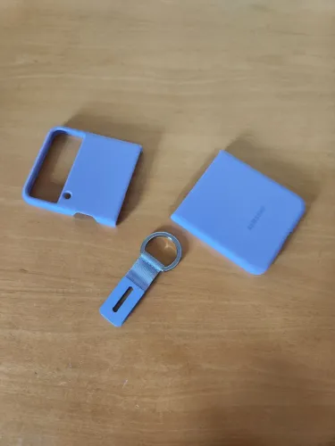 Capa Protetora Galaxy Z Flip 3 Silicone com argola - Lilás (original)