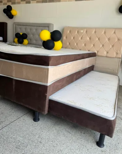 Cama solteiro com auxiliar Luxo