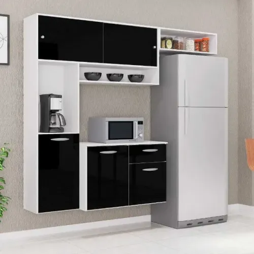 Cozinha Compacta Suspensa 5 Portas 1 Gaveta Thais- SUPER OFERTA!