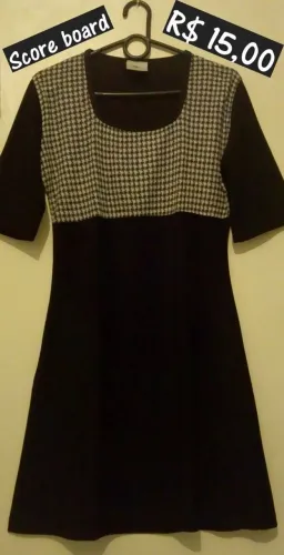 Vestido Score board Preto
