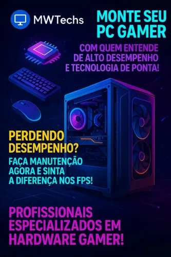 Manutenção Profissional de PC Gamer - Recupere a Performance Máxima do Seu Setup!