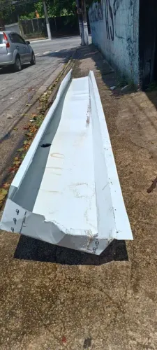 ( R$60,00 O METRO ) CALHA DE 50CM LARGURA CHAPA GROSSA PINTADAS ELETROSTÁTICA BRANCA
