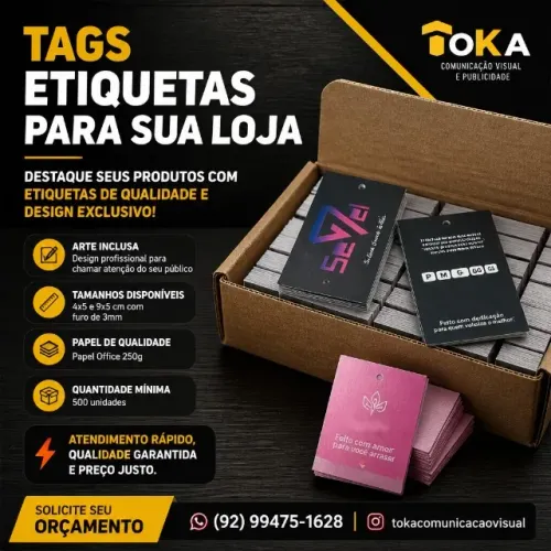 ETIQUETAS, TAGS PARA SUA LOJA
