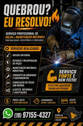 Serviços de soldas em geral 