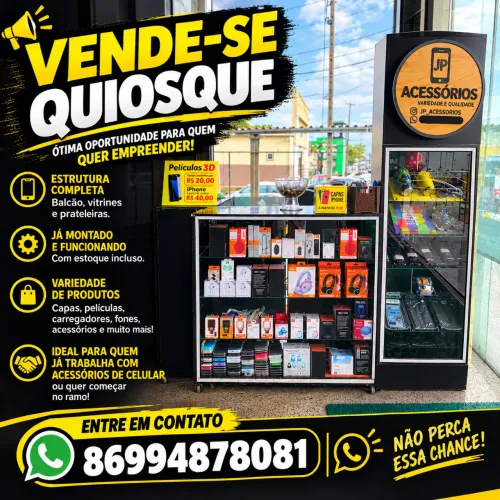 VENDE-SE QUIOSQUE ESTRUTURA COMPLETA COM TUDO FUNCIONANDO