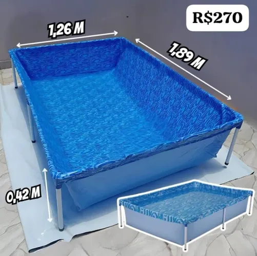Piscina 1000 litros de estrutura mor nova lacrada 