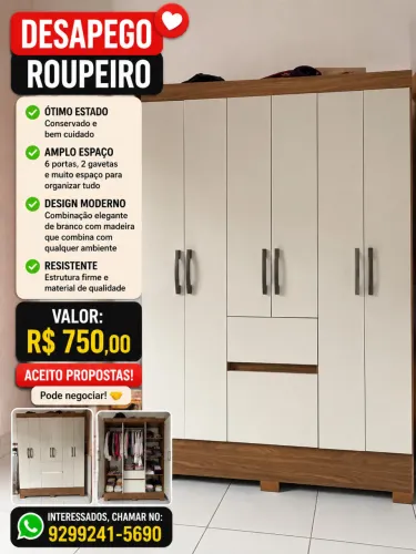Roupeiro seminovo