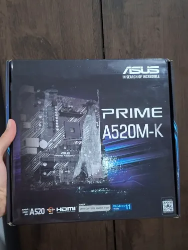 Placa Mãe Asus Prime A520M-K 2xDDR4 mATX - 90MB1500-M0EAY0<br>