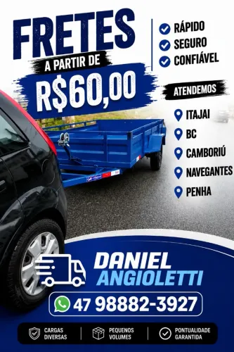 Faço frete pra toda região