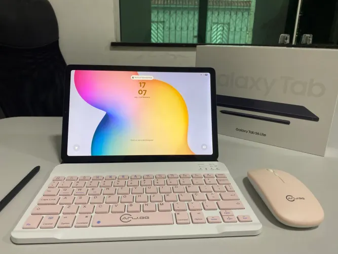 Samsung Galaxy Tab S6 Lite + Caneta S-Pen + Teclado e Mouse Bluetooth (Kit Completo)