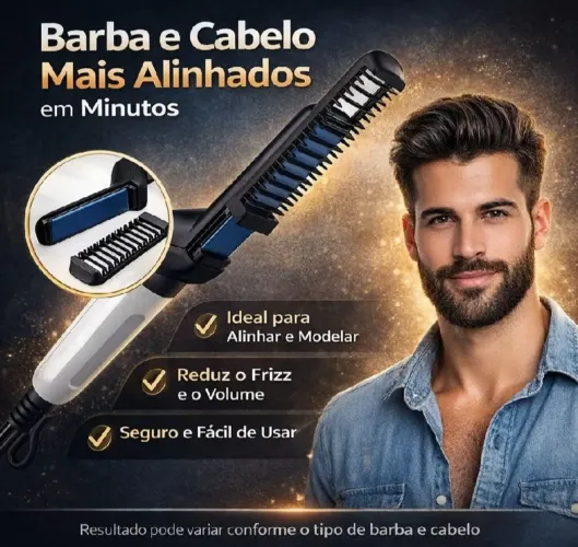 Modelador de cabelo e barba. Chapinha masculina.