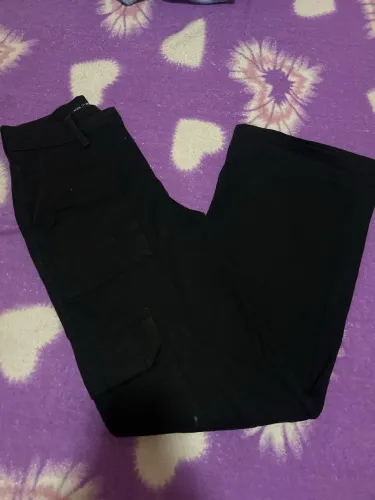 Calça jeans cargo Preta