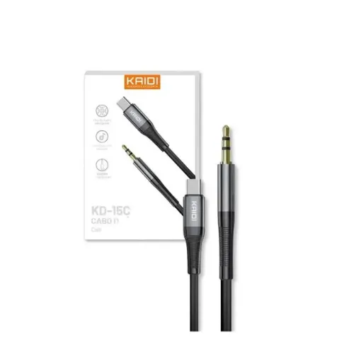 Cabo Tipo C para Auxiliar P2 3.5MM Kaidi