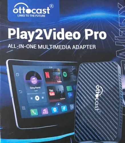 Ottocast Play2video Pro Sem Fio Youtube Netflix Carplay Android Auto