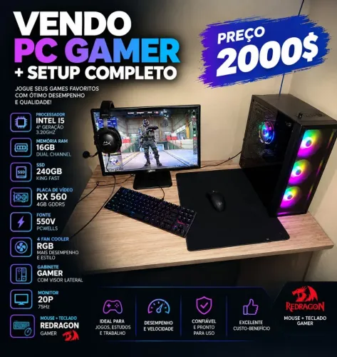DESAPEGO! PC GAMER COMPLETO (PEGAR E LIGAR)